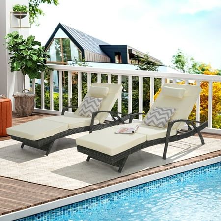 Outdoor Lounge Chairs Set of 2